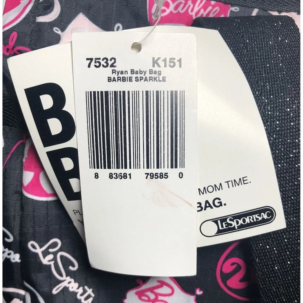 LeSportsac Barbie Sparkle Ryan Baby Bag Diaper‎ Bag Changing Pad 7532 K151 Black